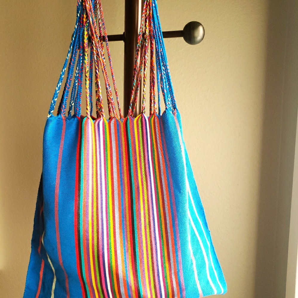 New Boho Mexican Artisan Handwoven Tote/Beach Bag
